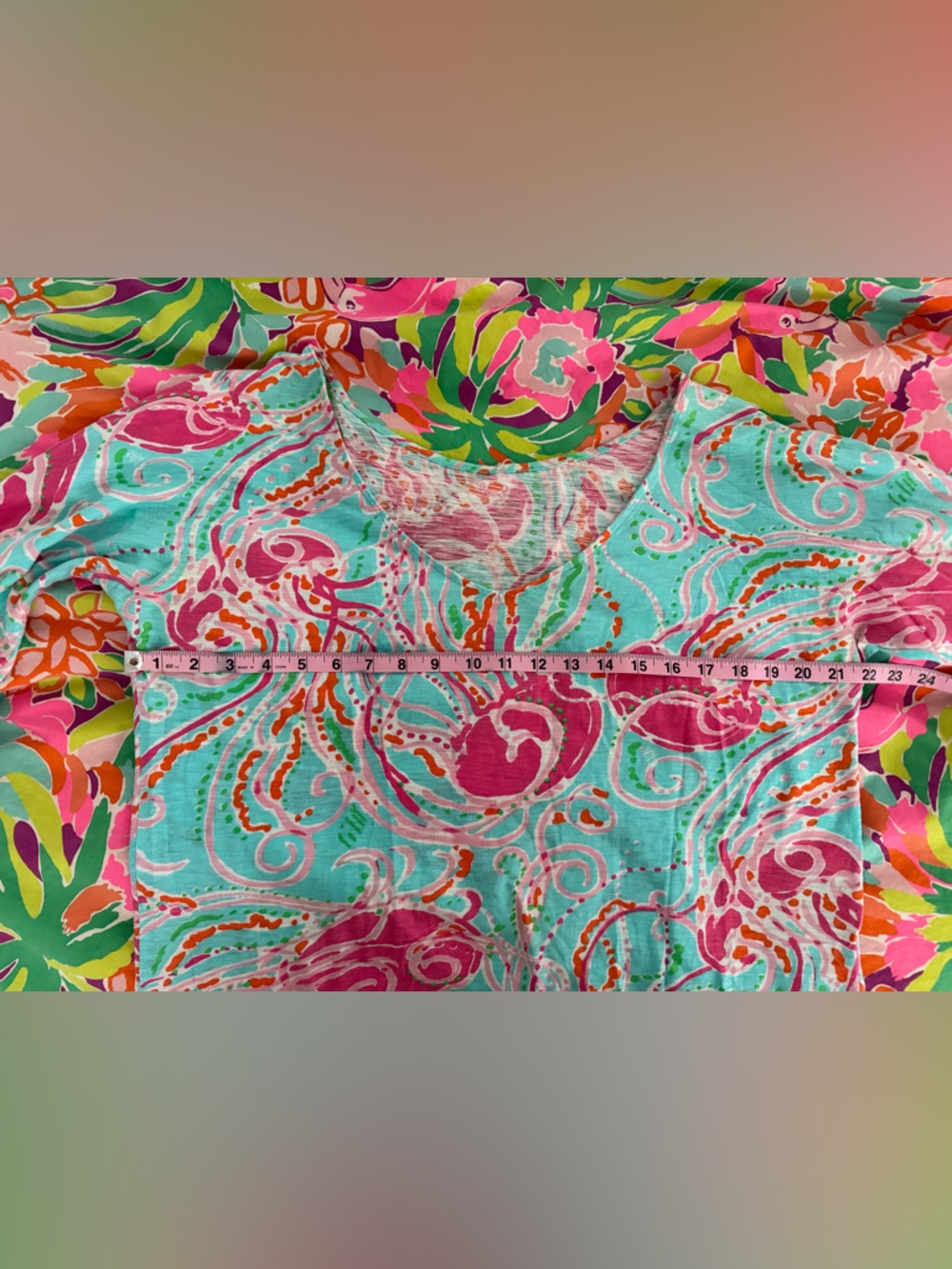 Lilly Pulitzer Eliza dress size L Jellies be jammin blue pink jellyfish - Picture 10 of 10